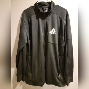 Mens black Adidas zip up Jacket size Large